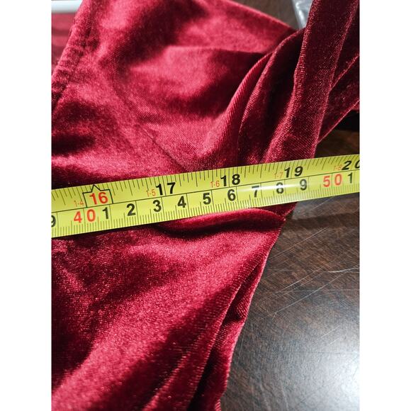 Old Navy Red Velvet Holiday Dress Jewel Tone Romantic Winter Size XL - Picture 4 of 5